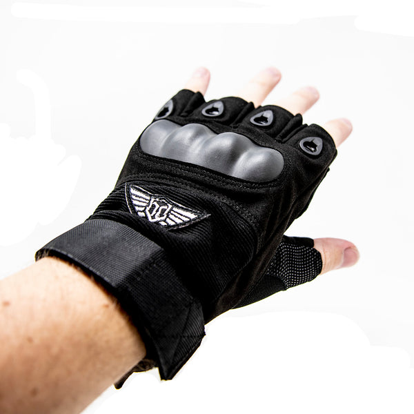 SC-TG2 Hard Knuckle Military Style Tactical Gloves (Half Finger) – Survival  Cat