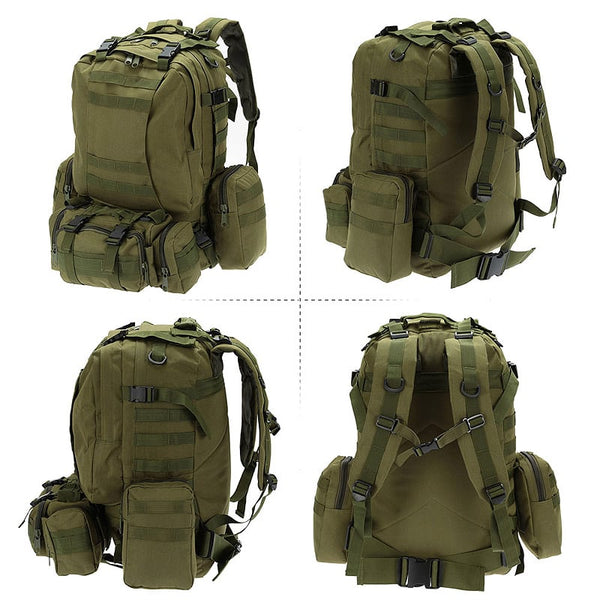 MOSISO 50L Tactical Backpack, Large Men 3 Day Assault Rucksack Military  Daypack