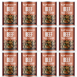 Emergency Survival Food Canned Beef Case 12 - Up To 25 Year Shelf Life - Stealth Angel Survival