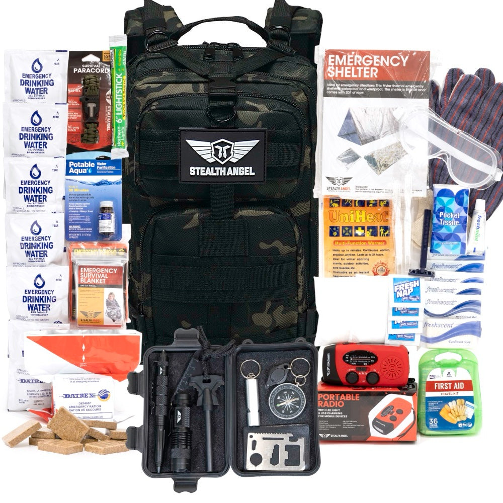 Stealth Angel 1 Person Emergency Kit / Survival Bag (72 Hours ...