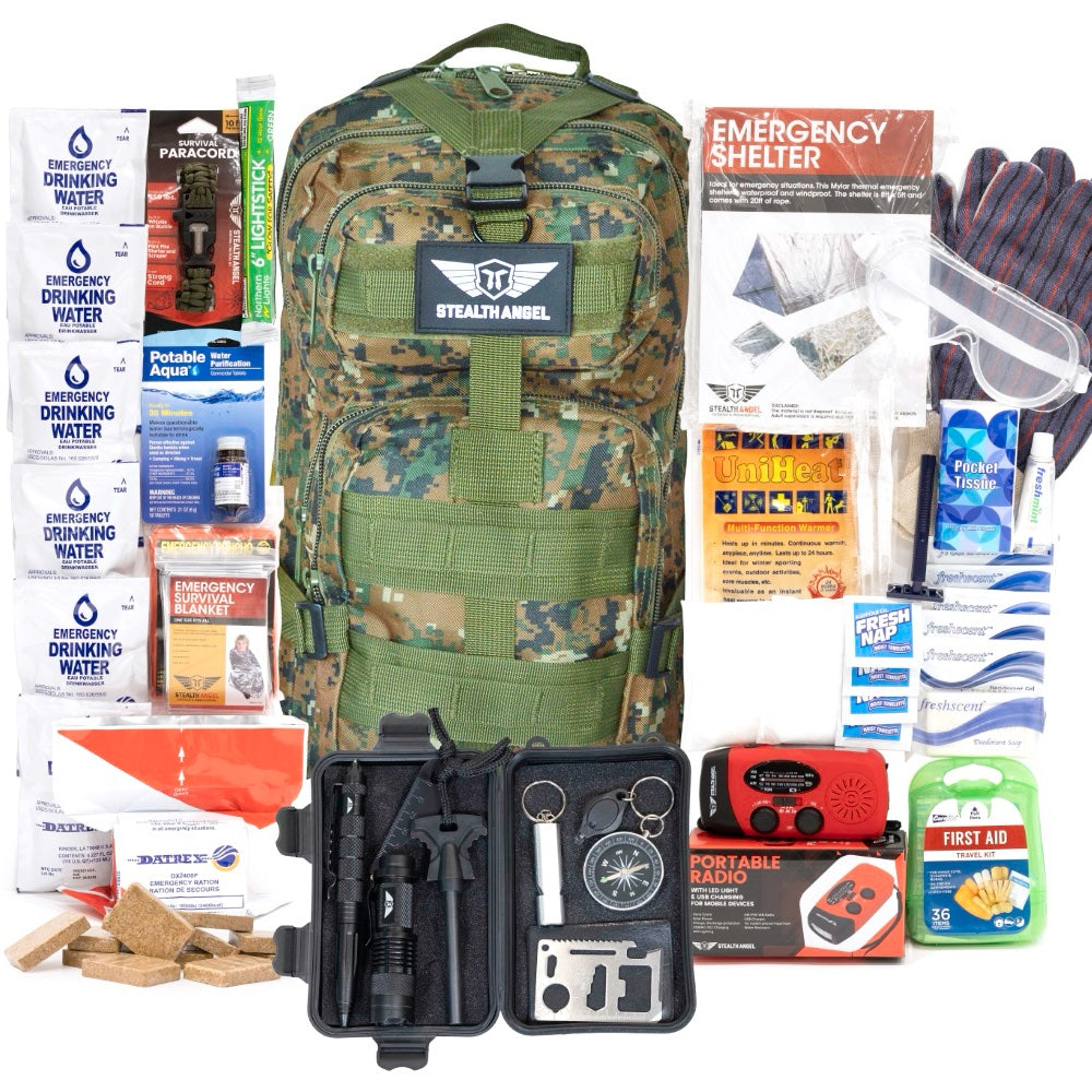 Stealth Angel 1 Person Emergency Kit / Survival Bag (72 Hours ...