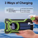 Pro Solar Digital Radio Emergency AM/FM/NOAA & LED Flashlight 5000mAH  Stealth Angel Survival