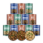 Emergency Survival Food Mixed Case - Canned Beef, Chicken, Ground Beef  - Up To 25 Year Shelf Life - Stealth Angel Survival