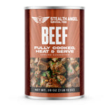 Emergency Survival Food Mixed Case - Canned Beef, Chicken, Ground Beef  - Up To 25 Year Shelf Life - Stealth Angel Survival