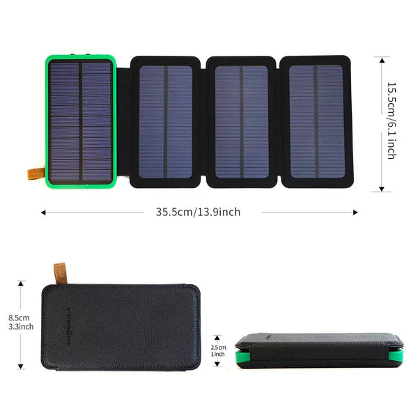 4-Fold Solar Dual-USB Charger 10,000mAH and LED Light Stealth Angel Su ...