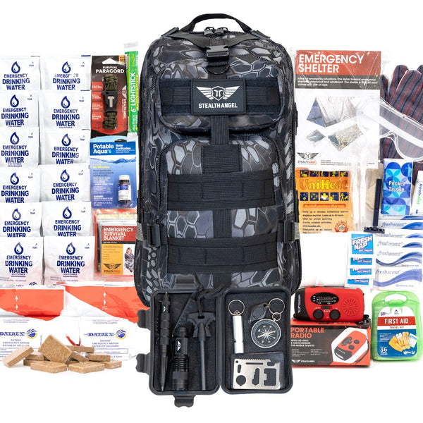 Earthquake Preparedness Kit 2 Person (144 Hour) Backpack Stealth Angel ...