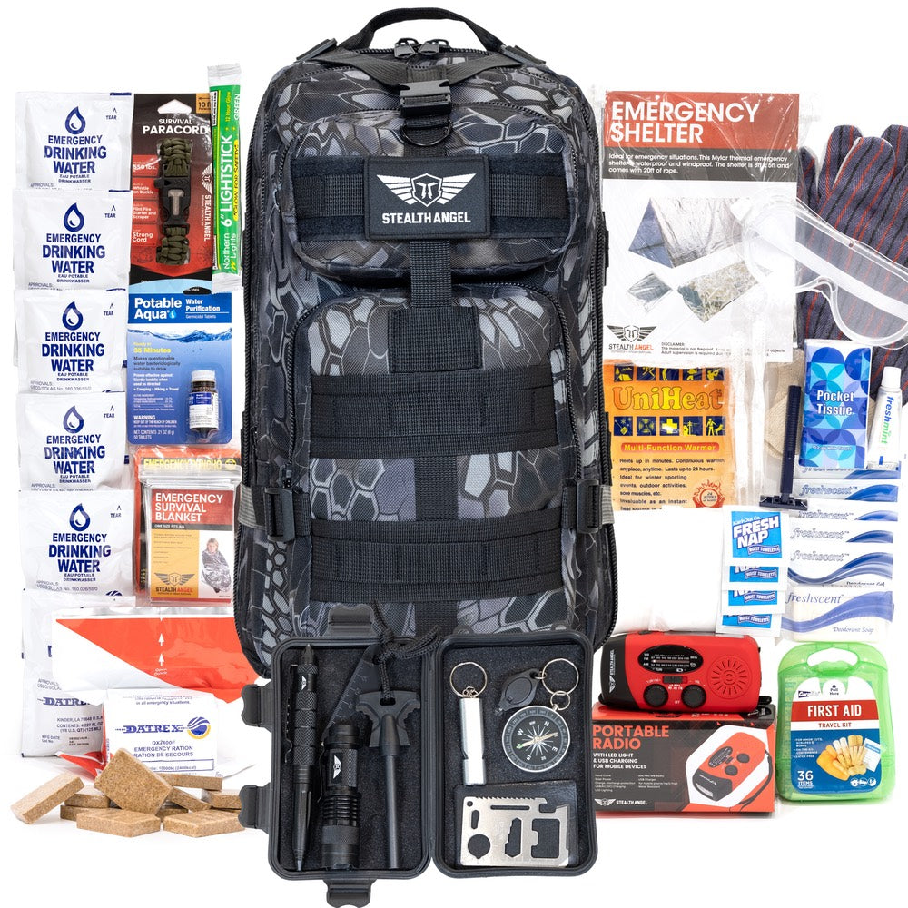 1 Person Car Emergency Kit / Survival Bag (72 Hours) Stealth Angel - Stealth  Angel Survival