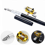 Mini Portable Pocket Pen Fishing Rod and Reel Stealth Angel Survival