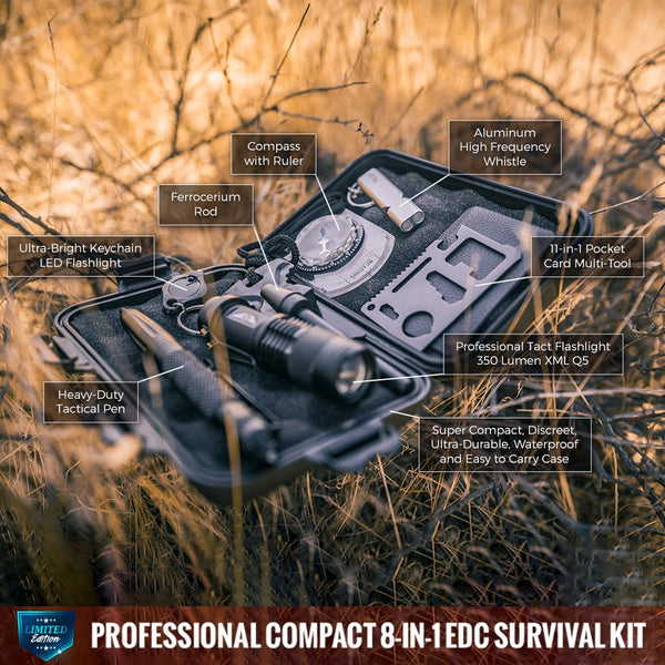 Stealth Angel Survival Roadside Hero 9-in-1 Multi-function Auto Emergency Tool - Flashlight,Survival Tool,Power Bank,Solar,USB